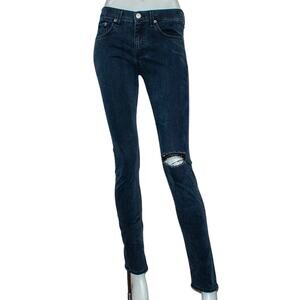 Rag & Bone size 29 Skinny Denim Jeans Ripped Terra Blue